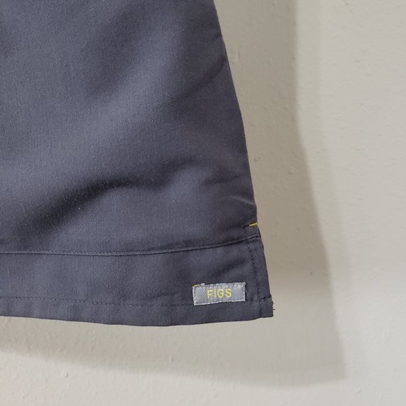 Figs Charcoal Gray Isabela Mock Scrub Top Size XXS - Picture 5 of 9